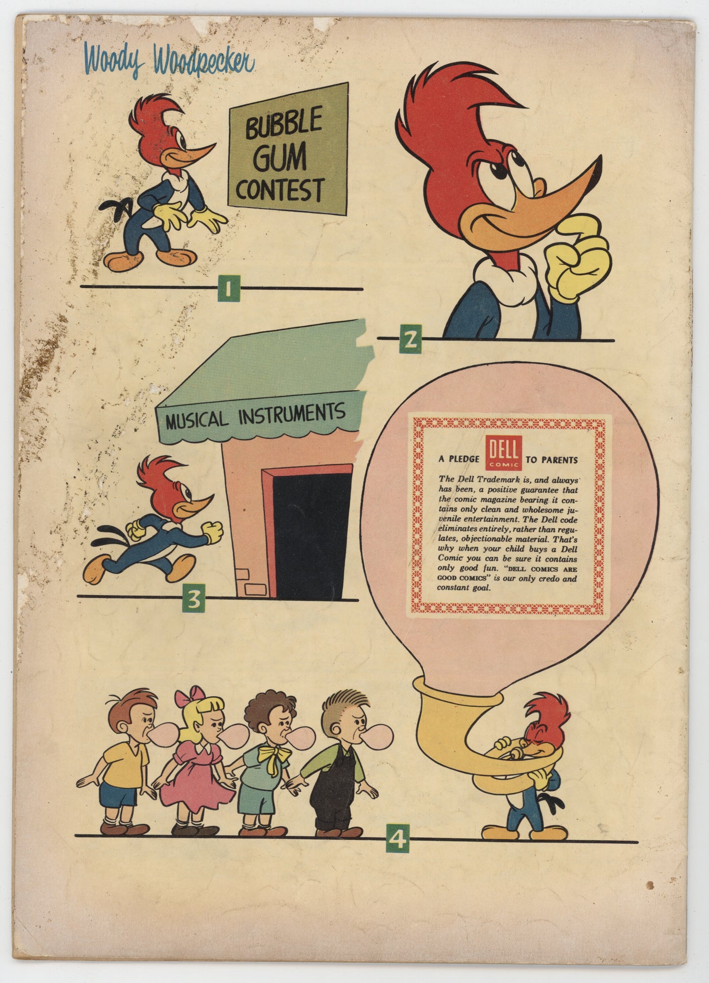 Woody Woodpecker 32 Dell 1955 GD VG Coffee Donuts