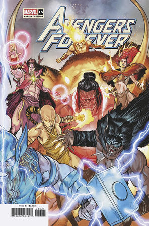 Avengers Forever #15 D Stefano Caselli Past Future Avengers Assemble Connecting Variant (03/15/2023) Marvel