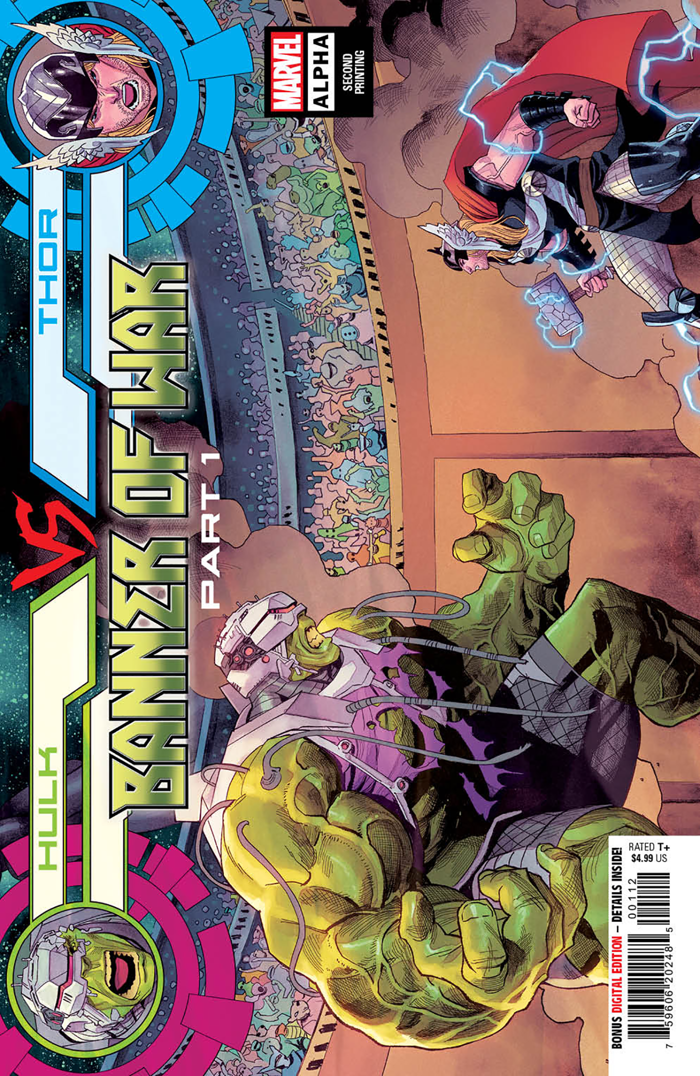 Hulk Vs Thor Banner War Alpha #1 2nd Print Martin Coccolo Video Game Homage Variant (06/22/2022) Marvel