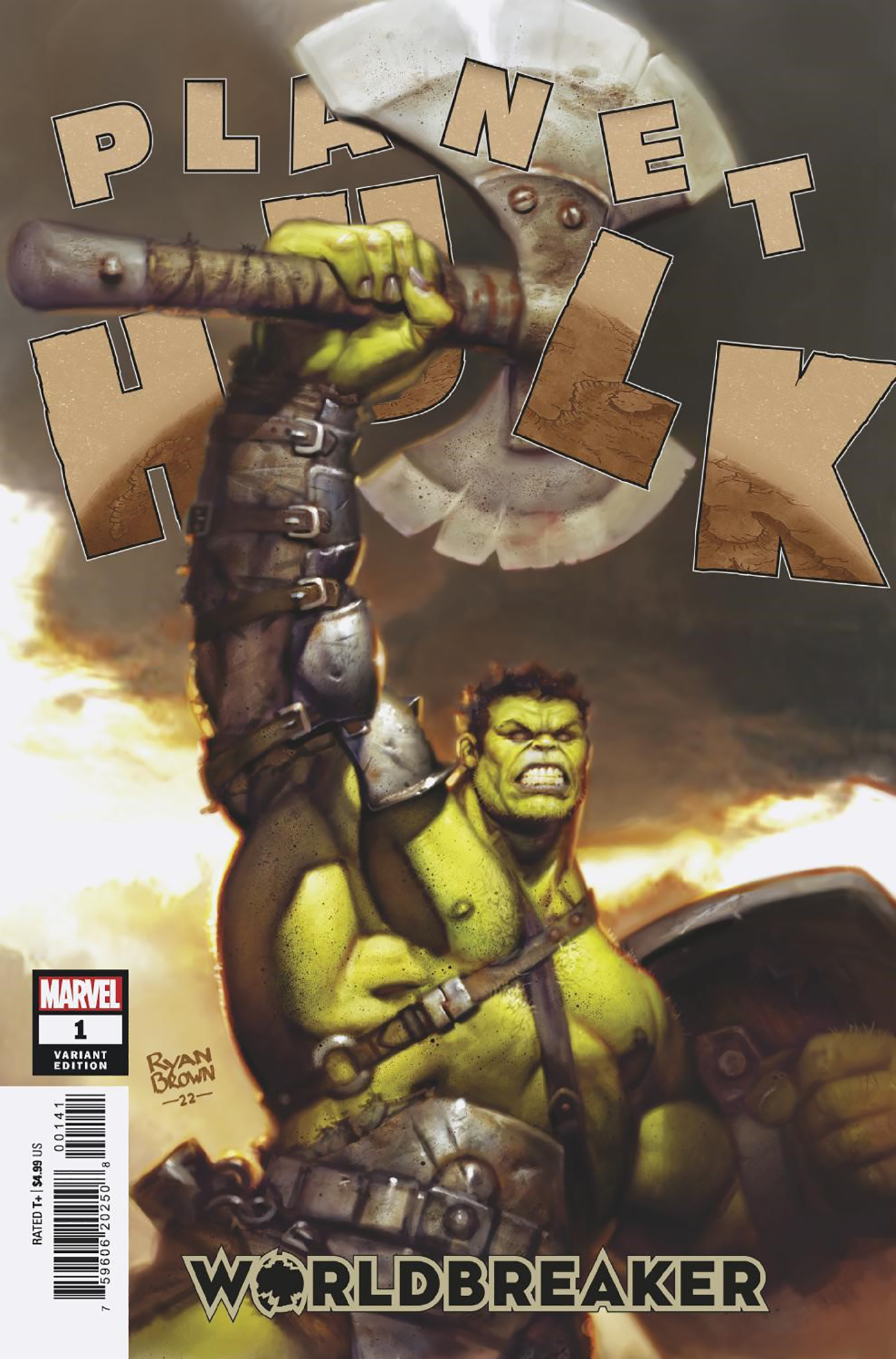 Planet Hulk Worldbreaker #1 E 1:50 Ryan Brown Variant (11/30/2022) Marvel