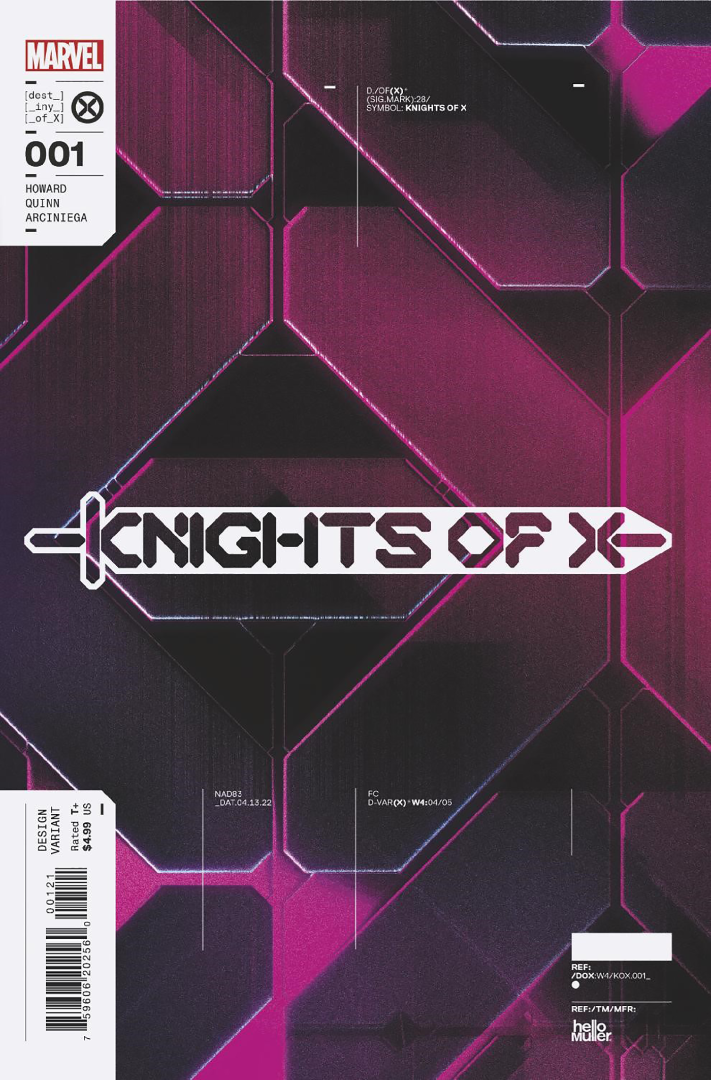 Knights Of X #1 1:10 Tom Muller Design Variant (04/13/2022) Marvel