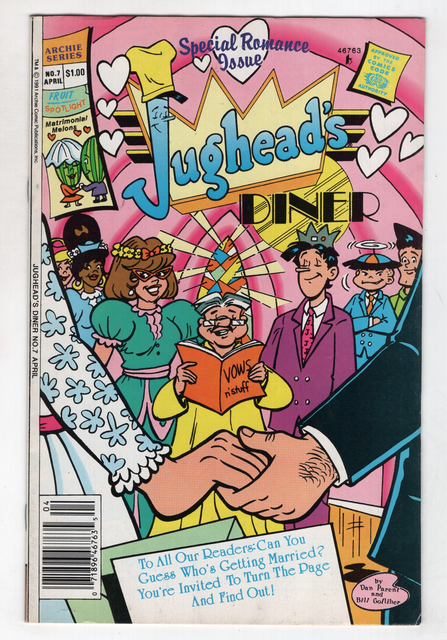 Jughead's Diner 7 Archie 1991 VF Wedding Final Issue Dan Parent