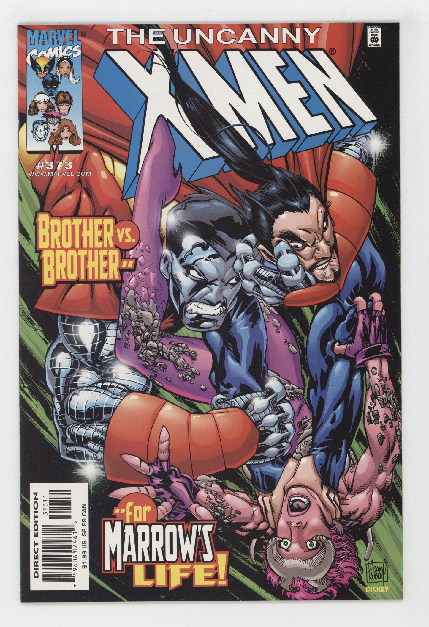 Uncanny X-Men 373 Marvel 1999 Adam Kubert