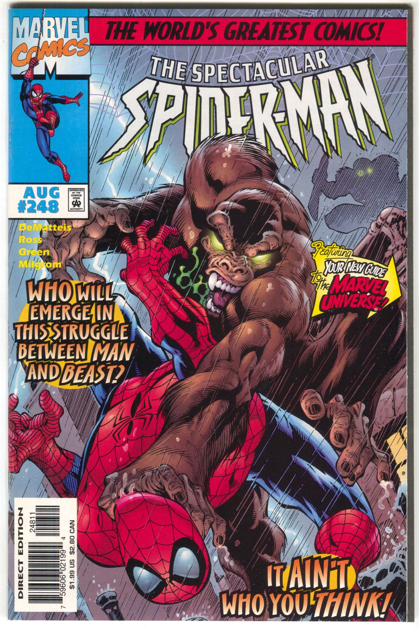 Spectacular Spider-Man 248 Marvel 1997 NM Jack O Lantern Kraven The Hunter