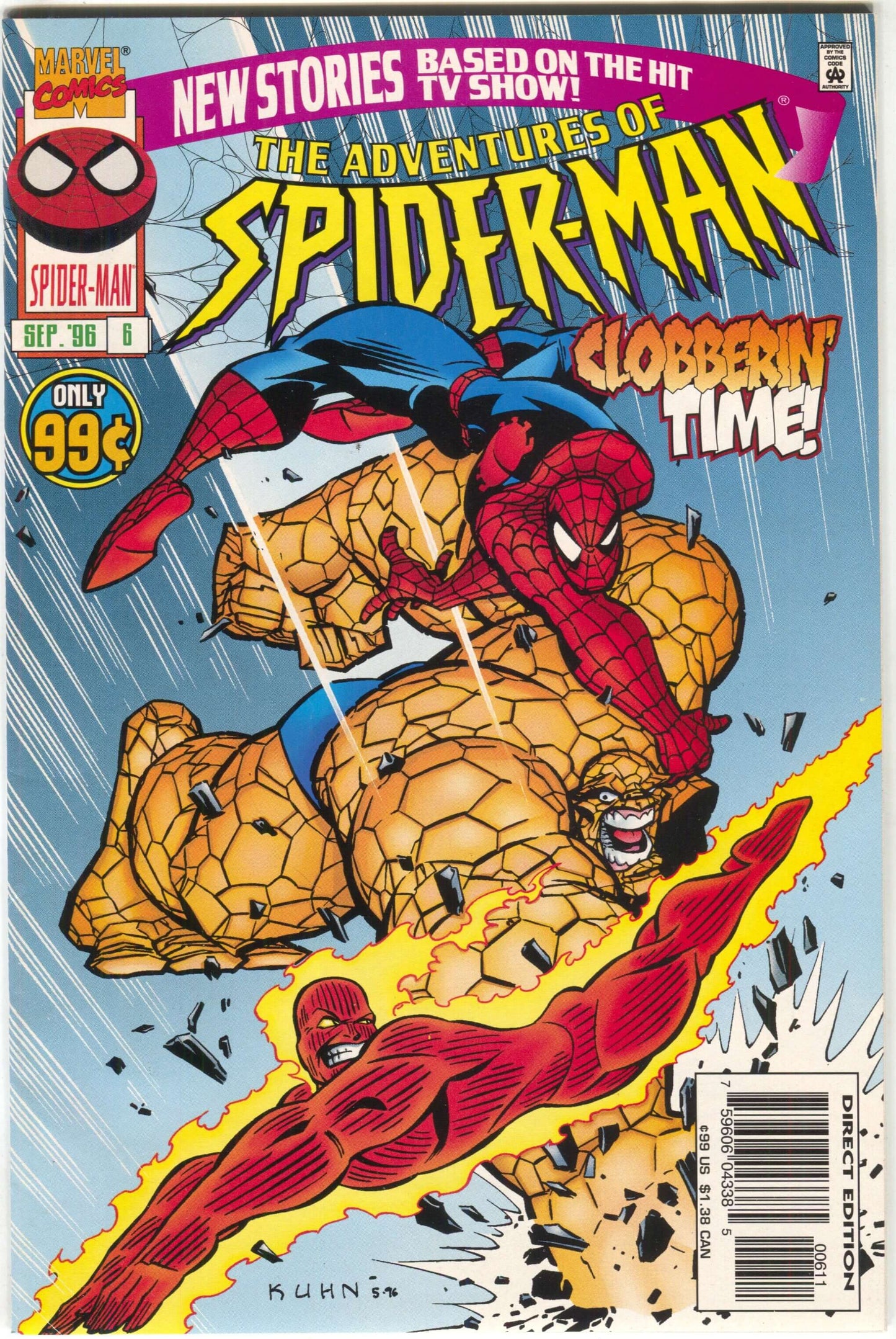 Adventures Of Spider-Man 6 Marvel 1996 NM Rhino Animated Series