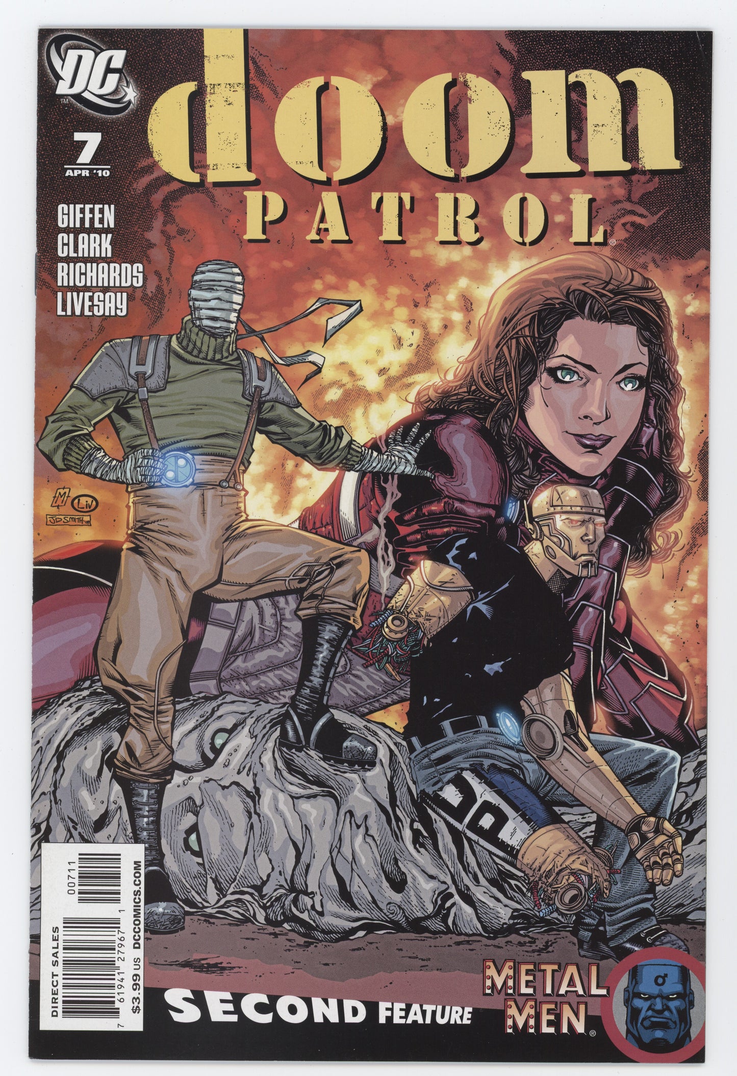 Doom Patrol #7 5th Series DC 2010 Matthew Clark Keith Giffen Metal Men