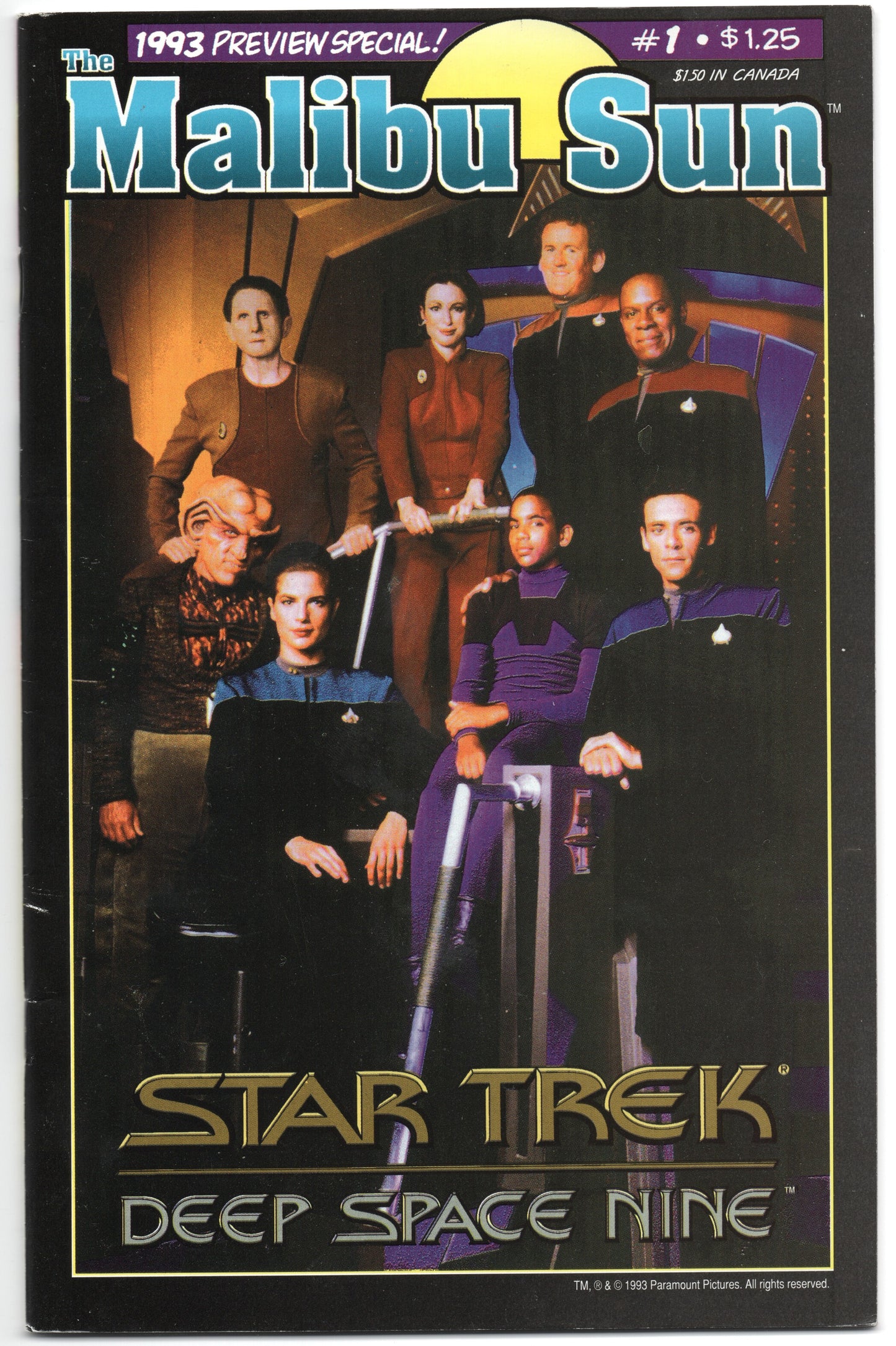 Malibu Sun Preview Special 1 1993 Star Trek Deep Space Nine Photo Cover