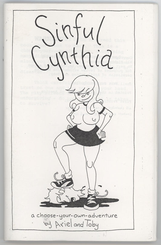 Sinful Cynthia Choose Your Own Adventure GN Zine 2001 1st Print Ariel Schrag GGA