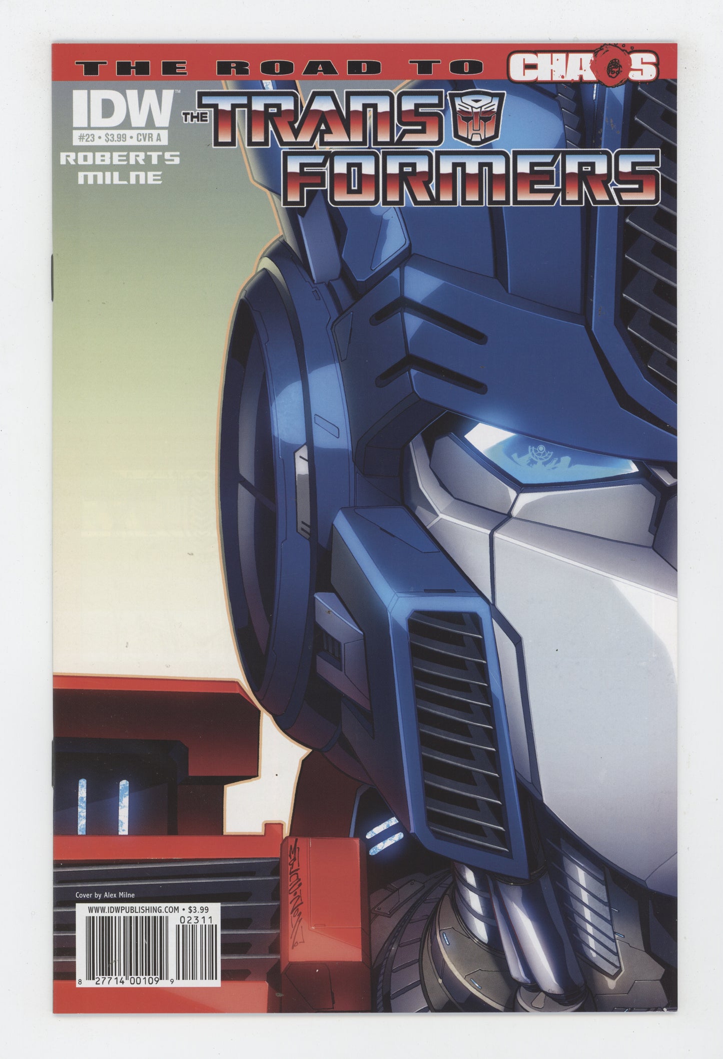 Transformers 23 A IDW 2011 Alex Milne James Roberts Optimus Prime Connecting Cover