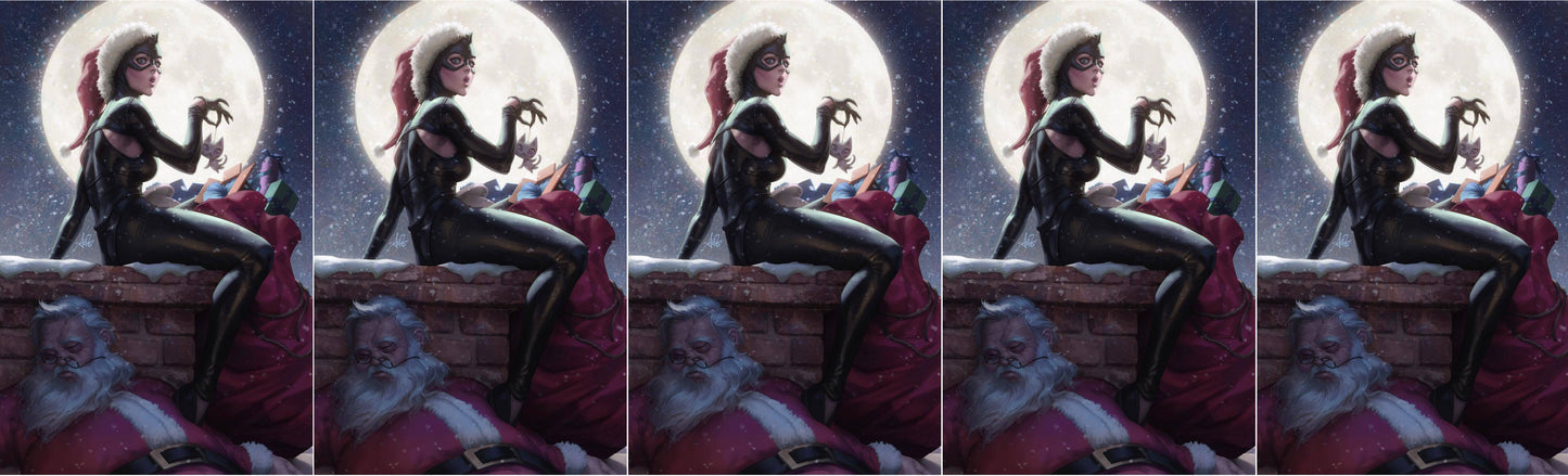 CATWOMAN #6 B DC 2018 Stanley Lau Artgerm Variant Christmas Naughty Santa Claus GGA