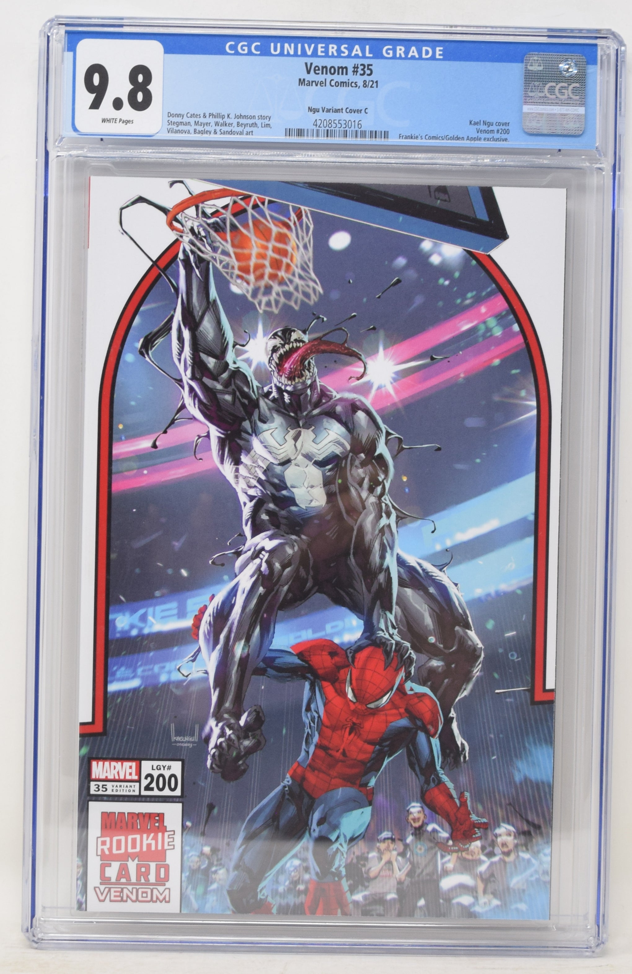 Venom #35 200 Kael Ngu Spider-Man Basketball Trading Card Variant KIB  (06/09/2021) Marvel - CGC 9.8