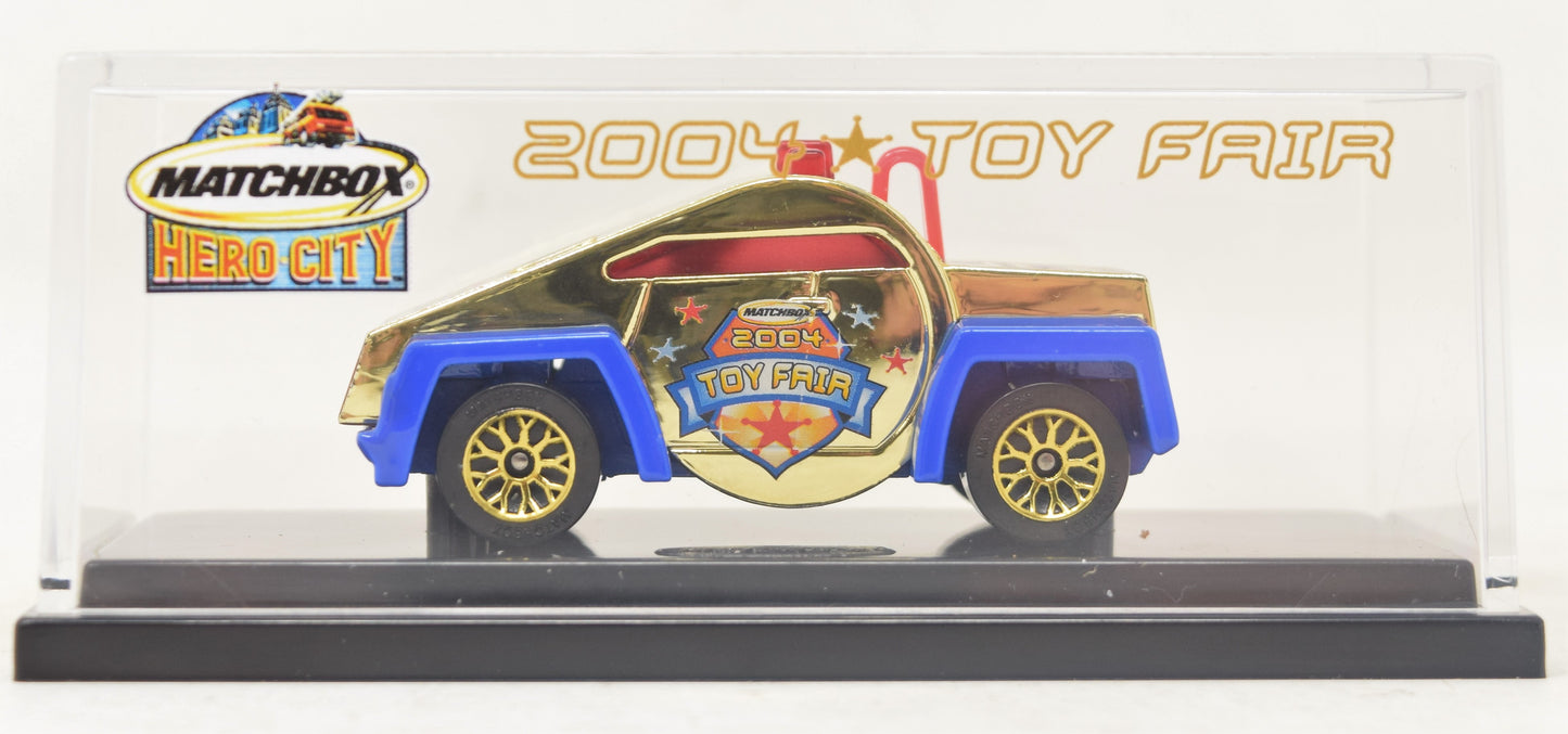 Matchbox Toy Fair 2004 Hero City Gold Whistle Car Wagon Mattel