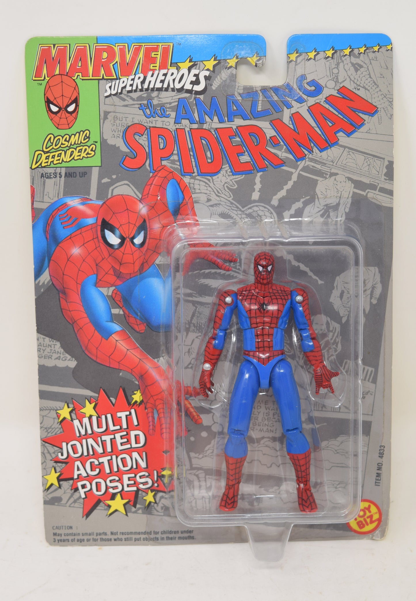 Spider-Man Multi Jointed Action Figure Marvel Super Heroes Toy Biz 1992 MOC New