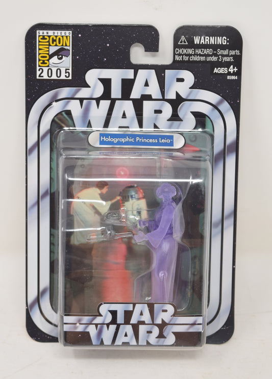 Star Wars Holographic Princess Leia Action Figure Hasbro SDCC 2005 MOC New