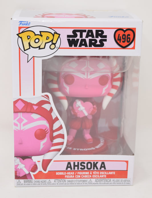 Star Wars Ahsoka Tano Valentines Day Funko Pop Figure Bobble 496 NIB