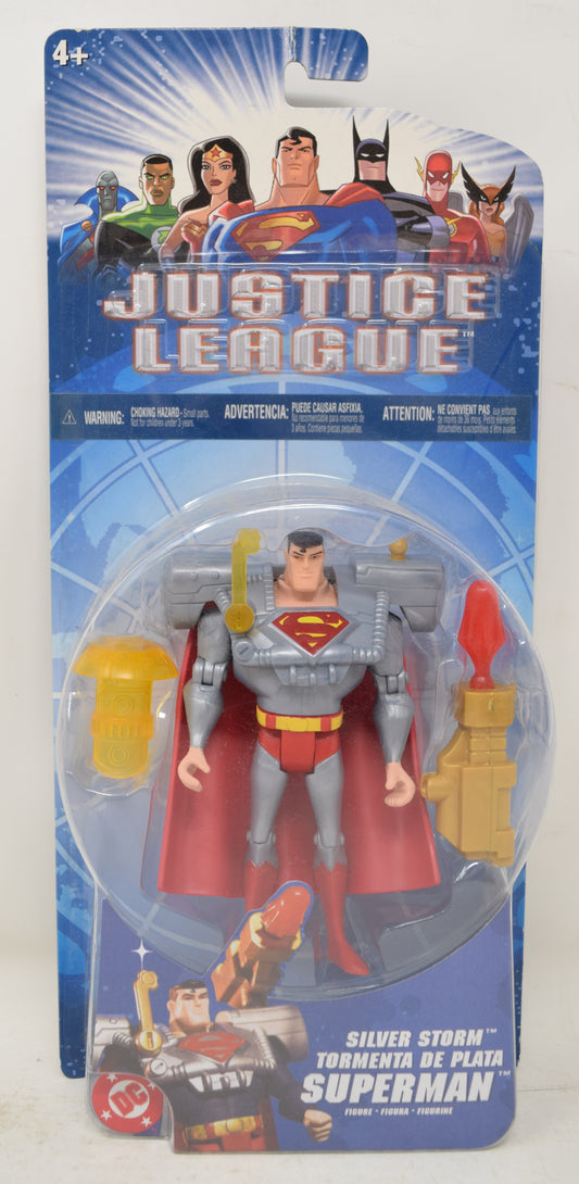 Justice League Silver Storm Superman DC Mattel Action Figure MOC New