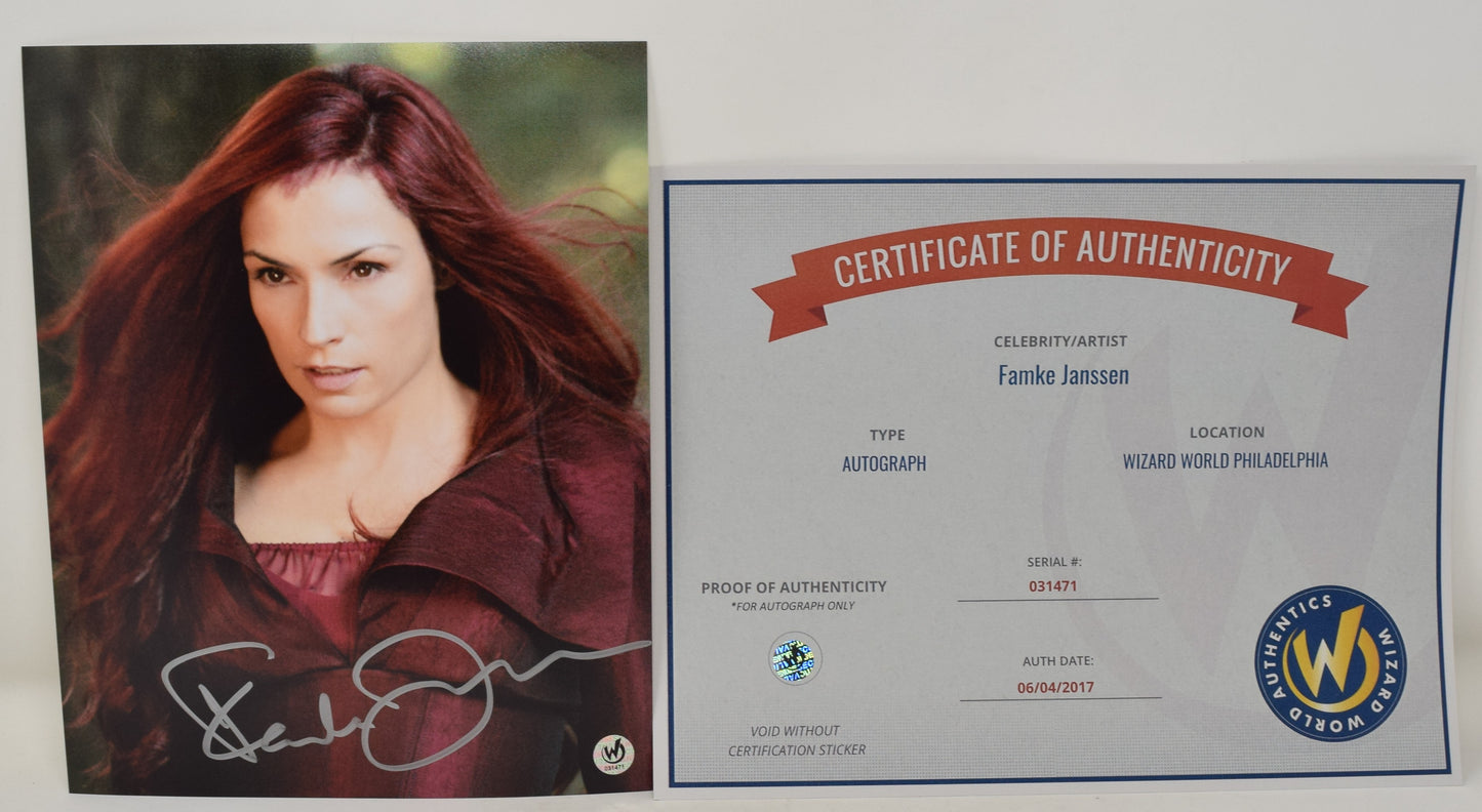 Famke Janssen X-Men Phoenix Bust Shot Signed Autograph 8 x 10 Photo COA