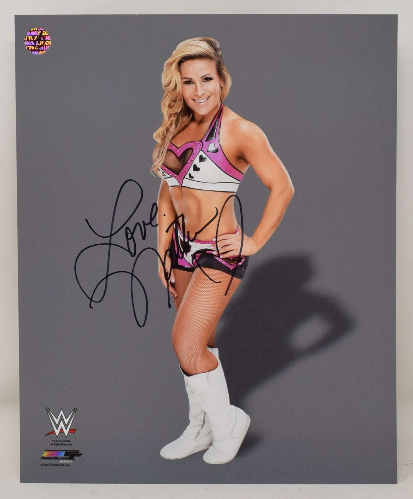 Diva Natalya WWE Wrestler Galmour Signed Autograph 8 x 10 Photo COA