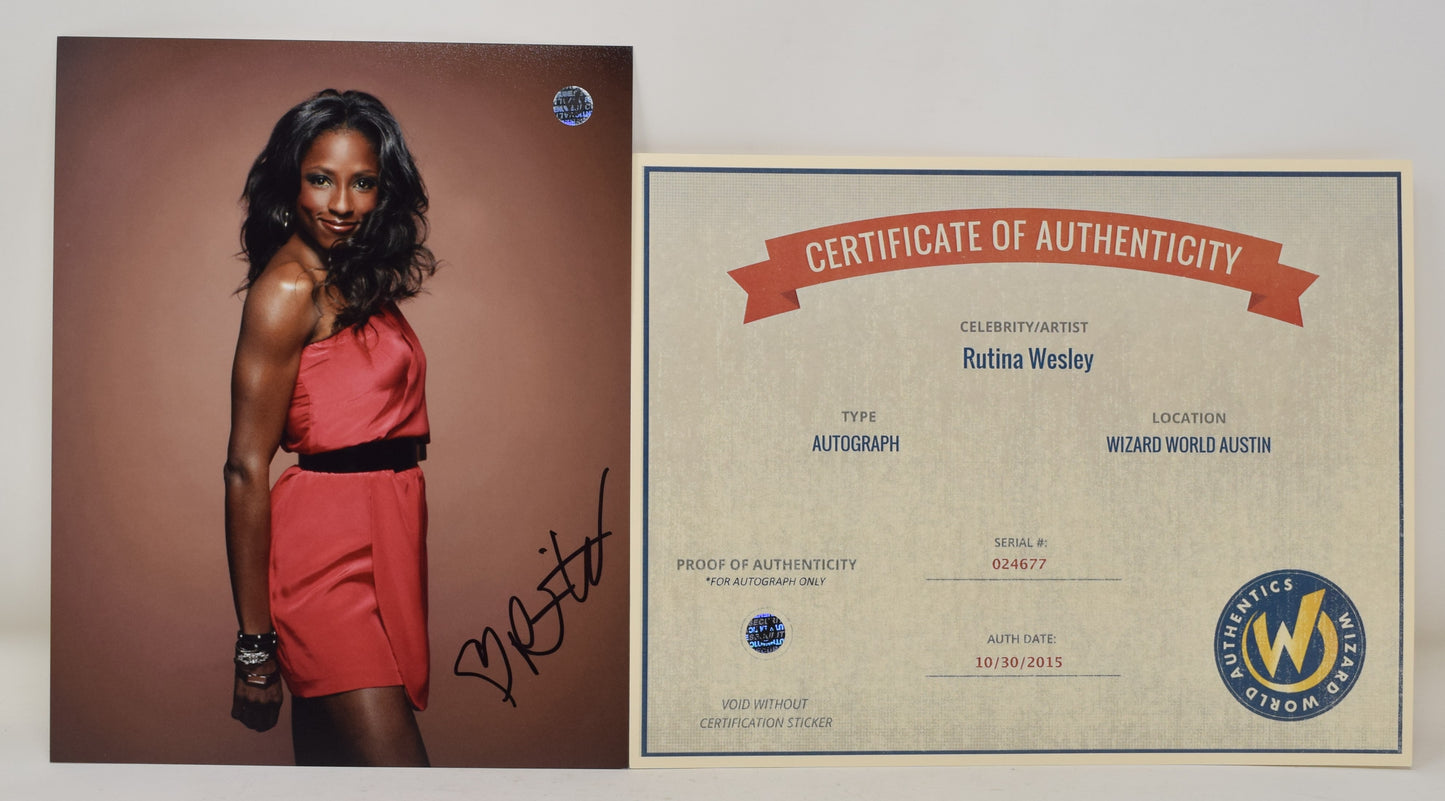 Rutina Wesley True Blood Red Dress Signed Autograph 8 x 10 Photo COA