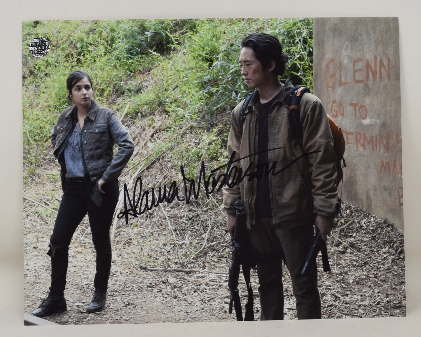Alanna Masterson Walking Dead W/ Glenn Signed Autograph 8 x 10 Photo COA