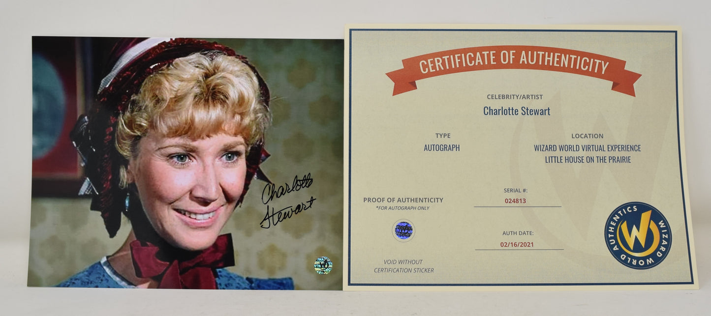 Charlotte Stewart Little House On The Prairie Portrait Signed Autograph 8 x 10 Photo COA