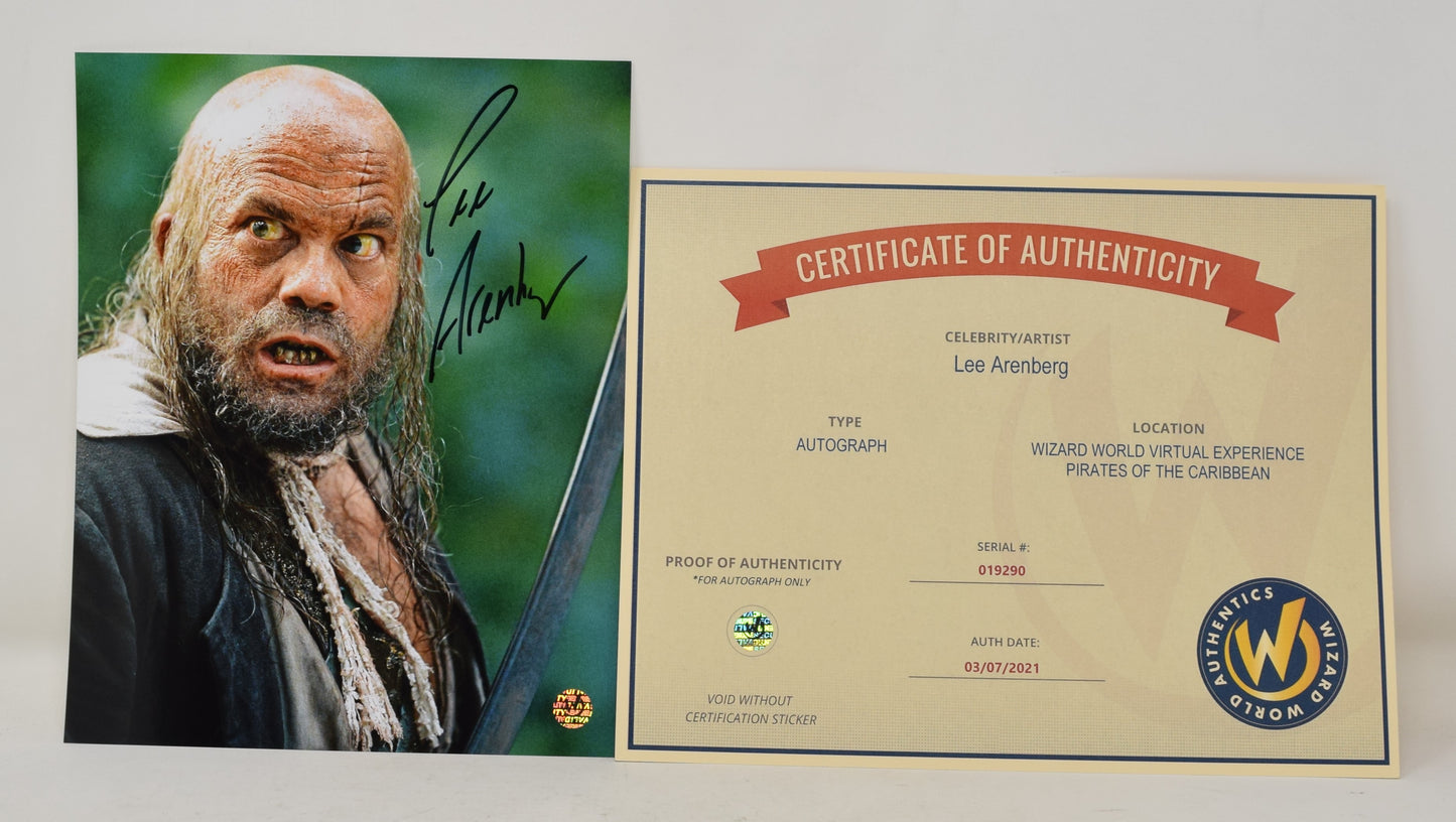 Lee Arenberg Pirates Of The Caribbean Signed Autograph 8 x 10 Photo COA