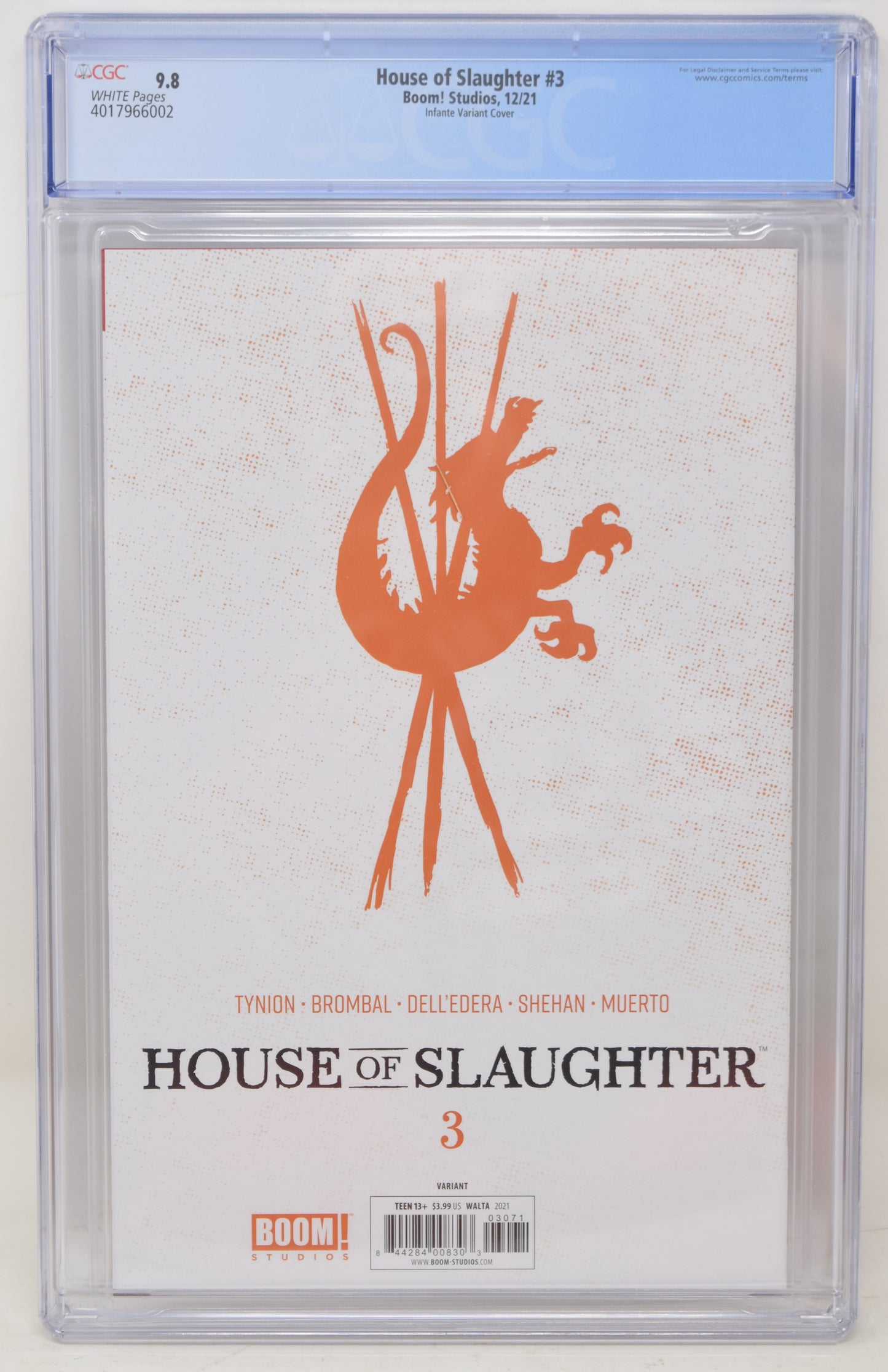 House Of Slaughter 3 Boom 2021 CGC 9.8 1:75 Gabriel Walta Virgin Variant