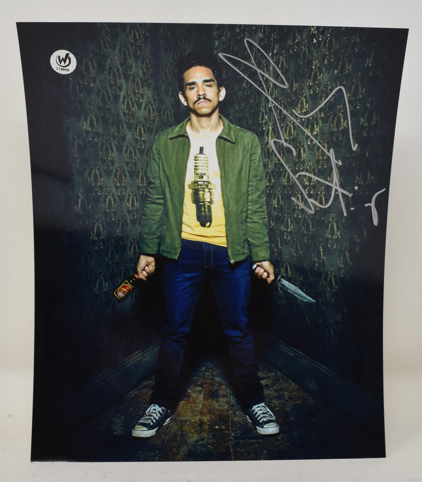 Ray Santiago Ash vs Evil Dead Knife Signed Autograph 8 x 10 Photo COA