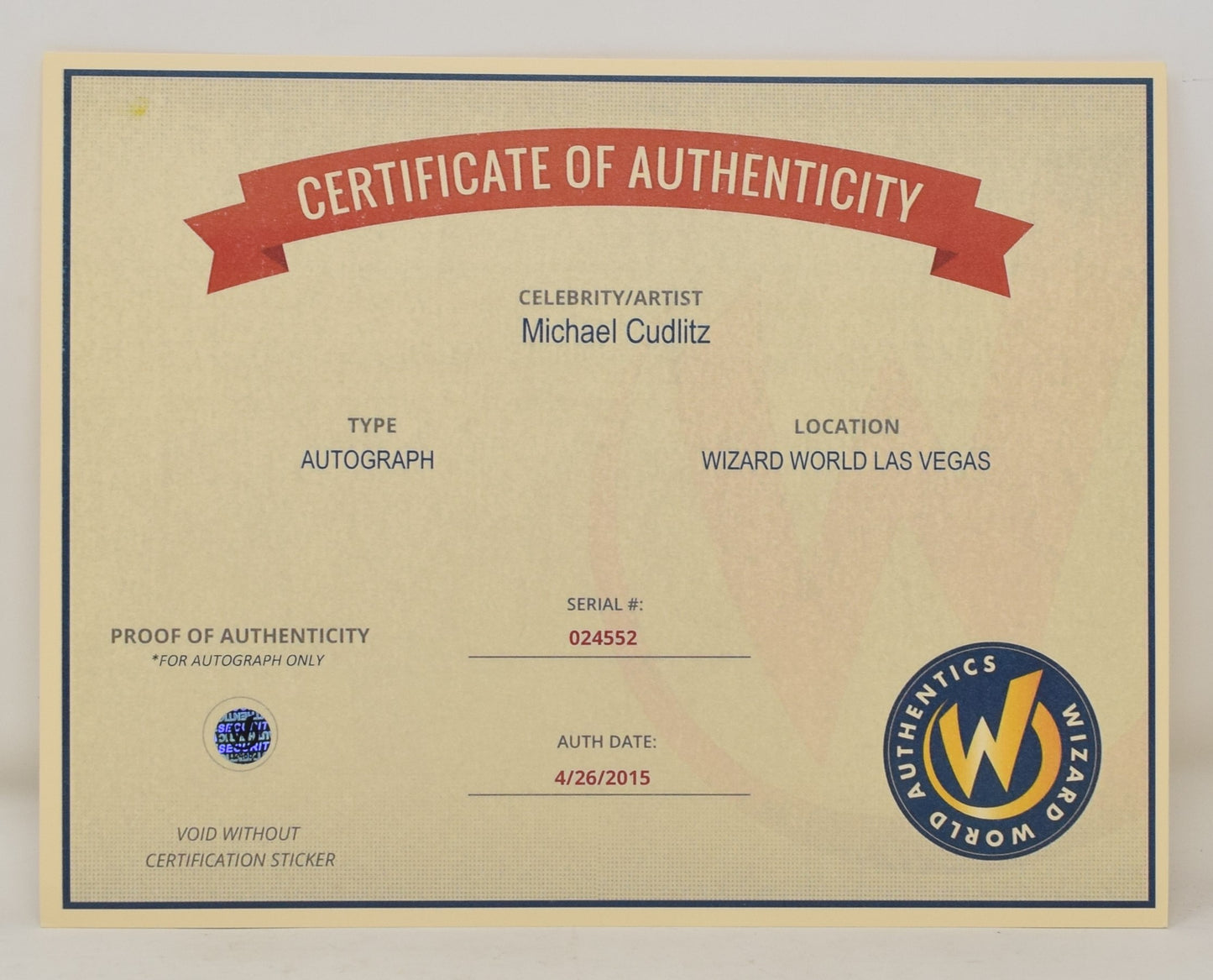 Michael Cudlitz Walking Dead Car Fire Signed Autograph 8 x 10 Photo COA