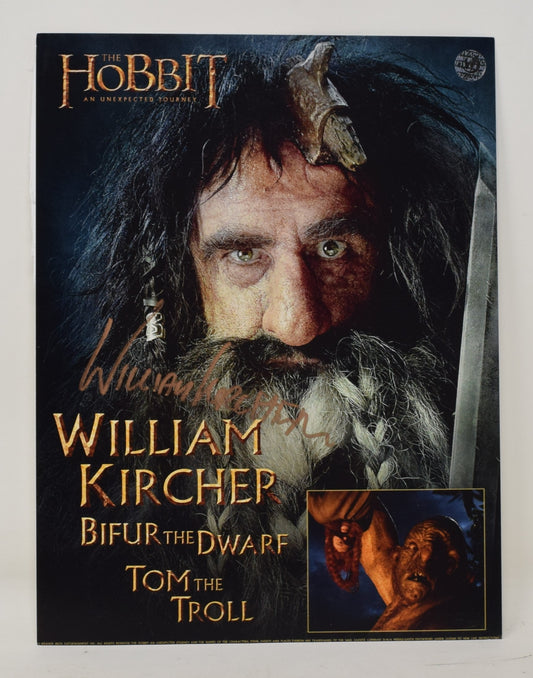 William Kircher Bifur Dwarf Hobbit Lord Of The Rings Signed Autograph 8 x 10 Photo COA