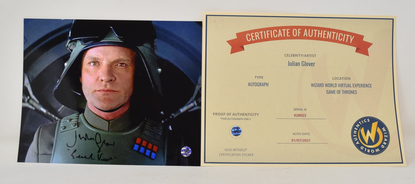 Julian Glover Star Wars General Veers Signed Autograph 8 x 10 Photo COA