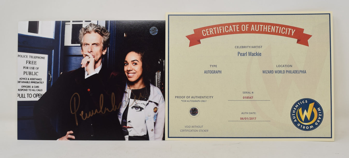 Pearl Mackie Doctor Who W/ Peter Capaldi Signed Autograph 8 x 10 Photo COA