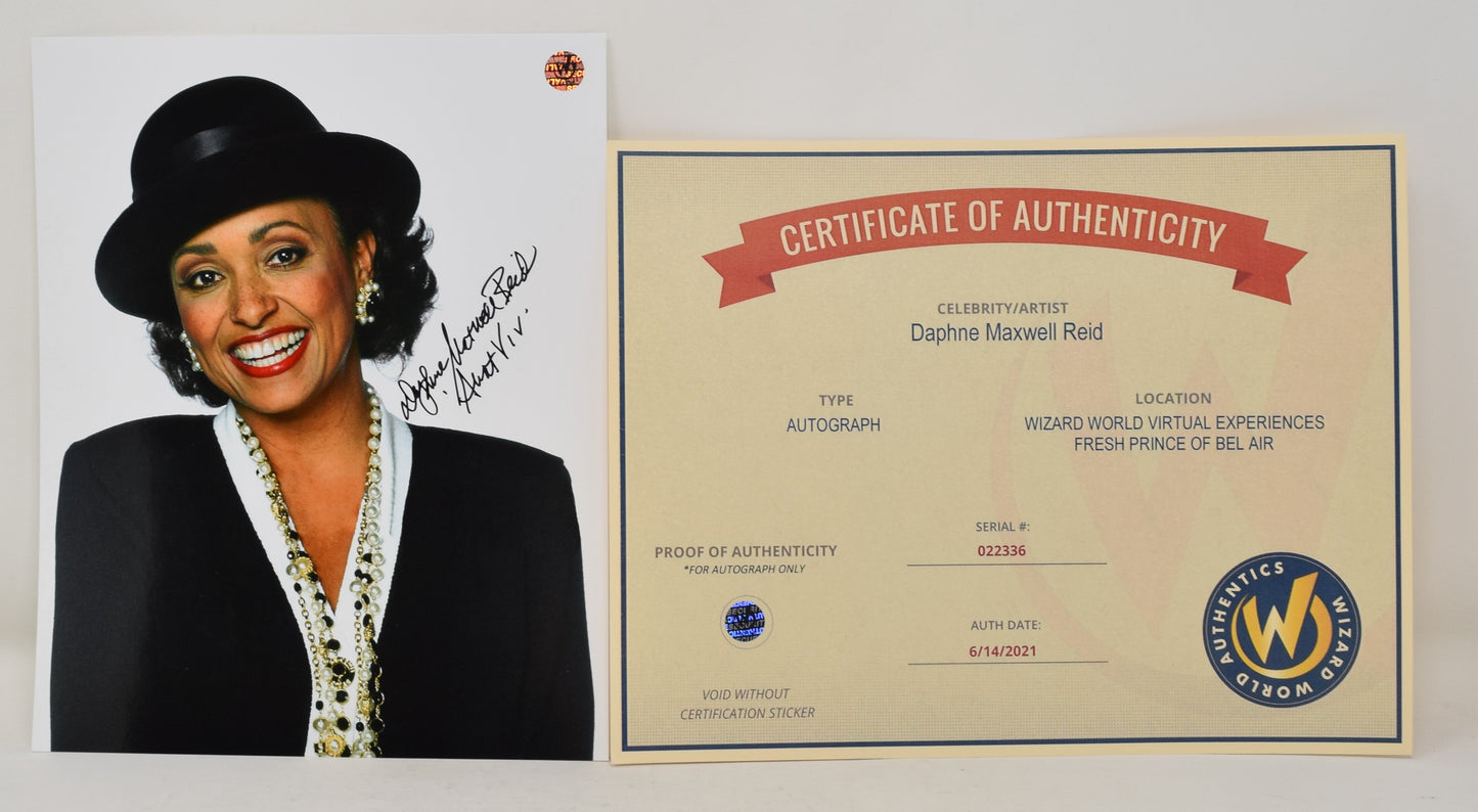 Daphne Maxwell Reid Fresh Prince Of Bel Air Signed Autograph 8 x 10 Photo COA