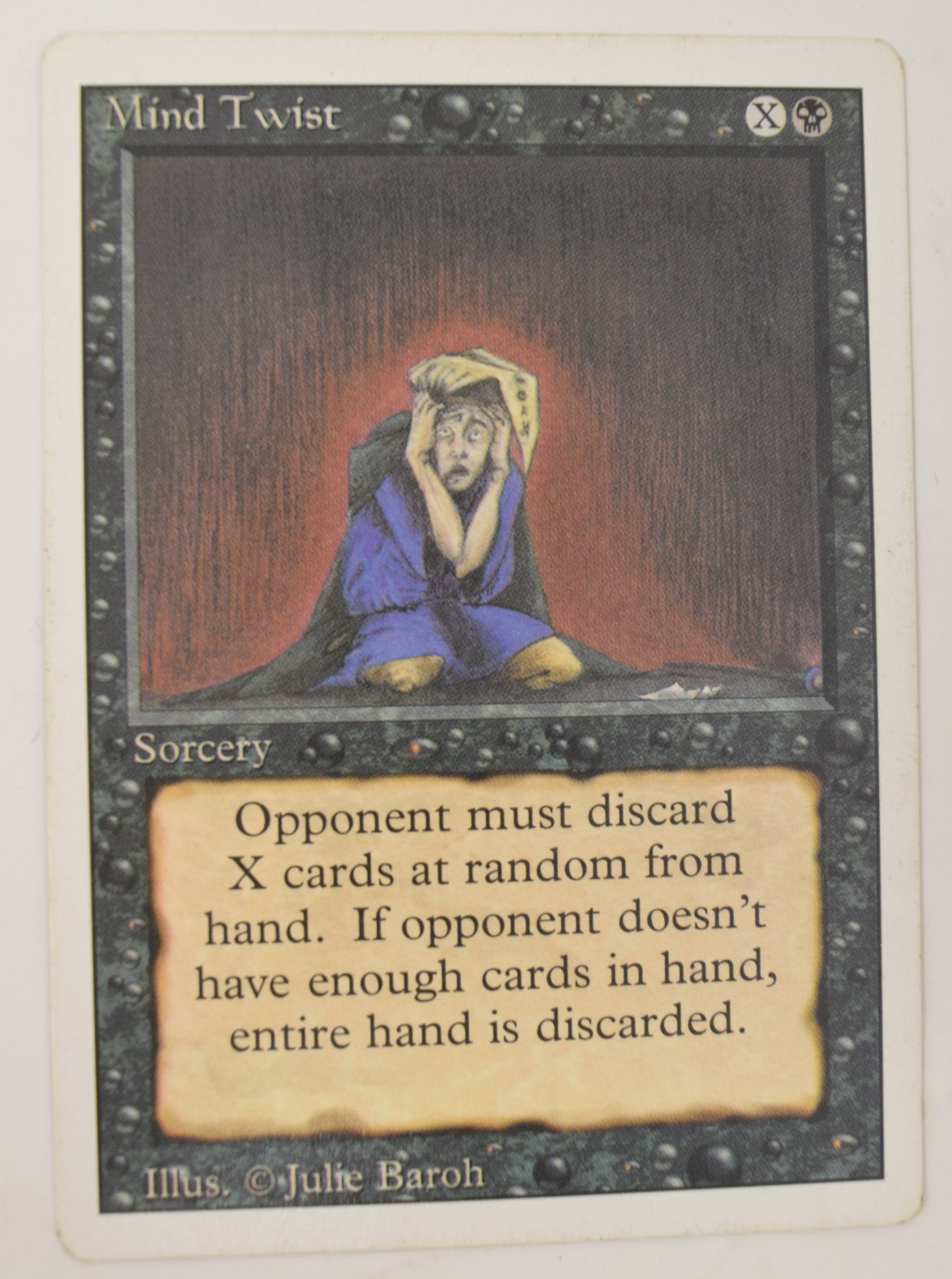 mtg mind card Magic The Gathering MTG Card Mind Twist Black Revised MP