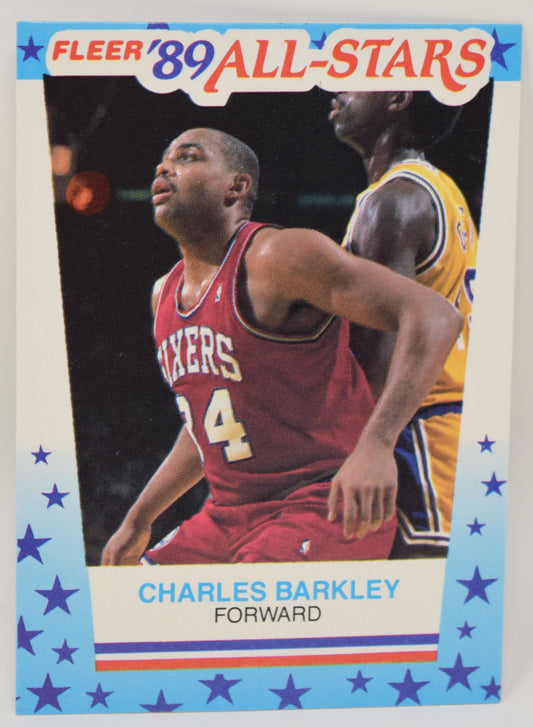 Charles Barkley Fleer All-Stars Sticker 1989-90 Basketball HOF Card 6