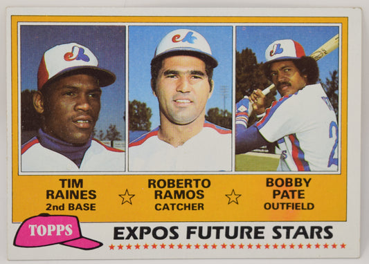 Tim Raines Topps 1981 Baseball Rookie Card RC Future Stars Expos 479