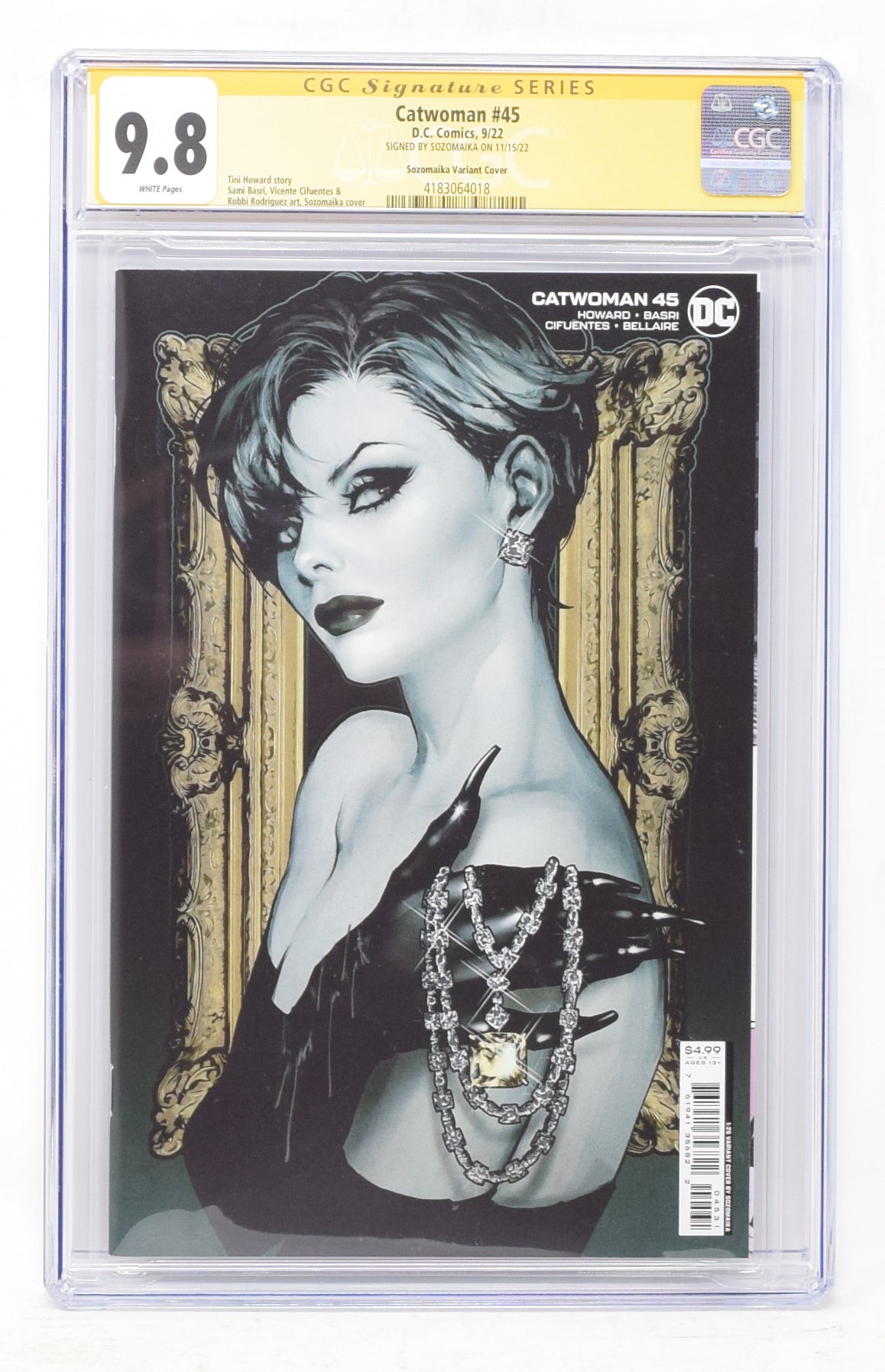 Catwoman #45 C 1:25 Sozomaika Card Stock Variant (07/19/2022) DC CGC SS Remarked 9.8 - Golden Apple Comics