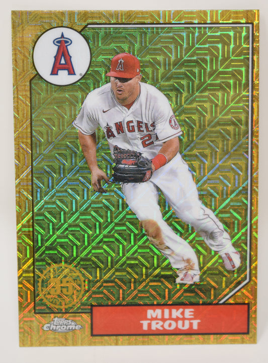Mike Trout Topps Chrome 2022 Baseball 1987 35th Los Angeles Angels Card T87C2-47