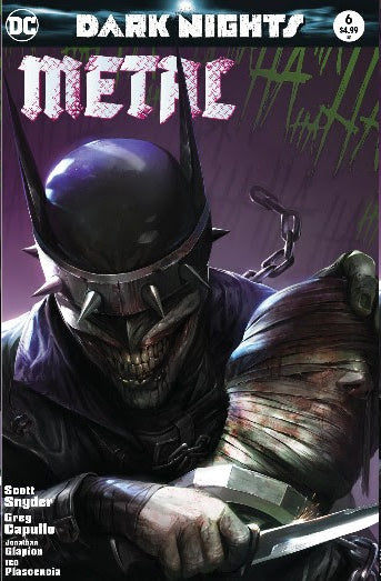 Dark Nights Metal 6 B DC 2018 Francesco Mattina Variant Batman Who Laughs Bloody Knife