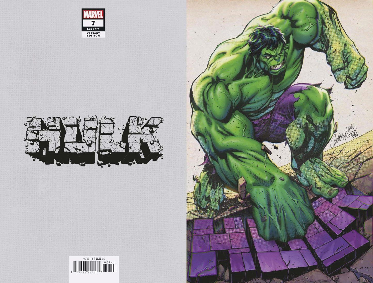 Hulk #7 1:100 J Scott Campbell Virgin Variant (05/25/2022) Marvel