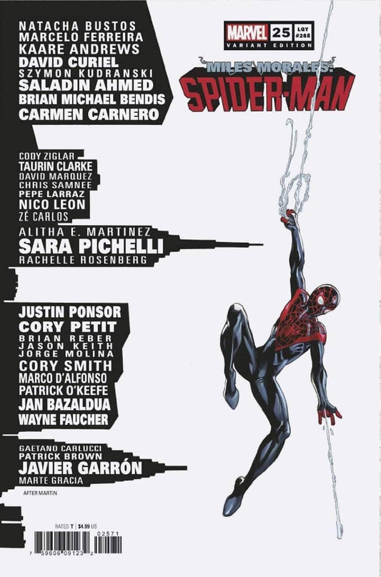 Miles Morales Spider-Man #25 B Mark Bagley Skyline Variant (04/28/2021) Marvel