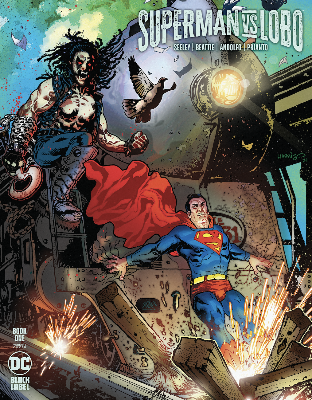 Superman Vs Lobo #1 (Of 3) C Tony Harris Variant (Mr) (08/24/2021) Dc