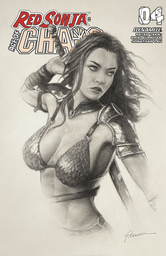 Red Sonja Age Of Chaos #4 Shannon Maer Pencil Sketch Variant GGA Pin-Up (06/17/2020) Dynamite