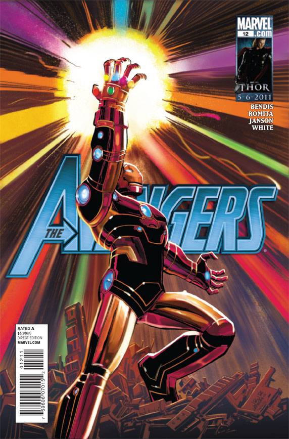 Avengers 12 4th Series Marvel 2011 Iron Man Infinity Gauntlet Endgame