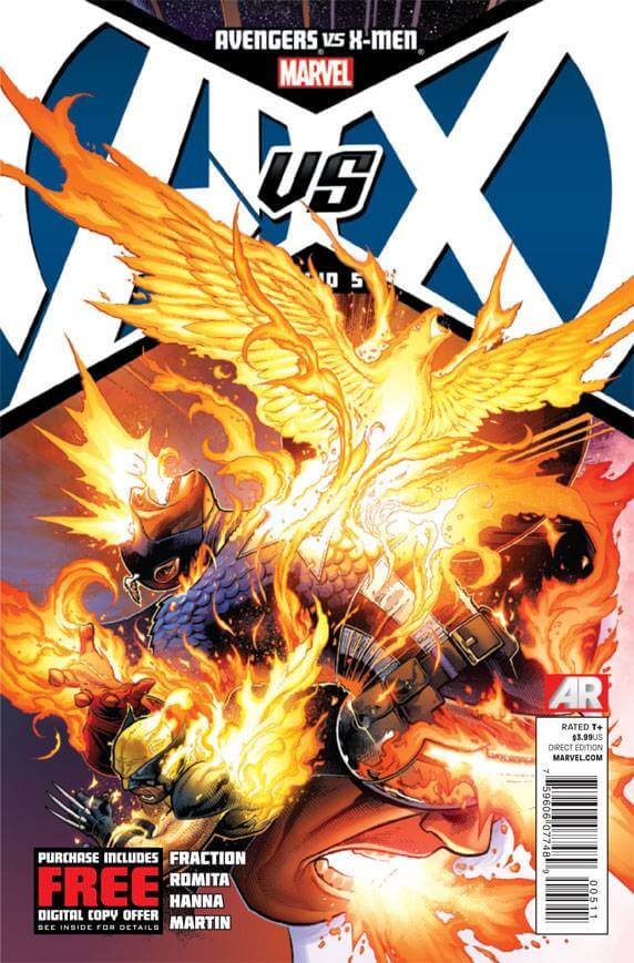 Avengers VS X-Men 5 A Marvel 2012 NM AVX Captain America Phoenix Jim Cheung