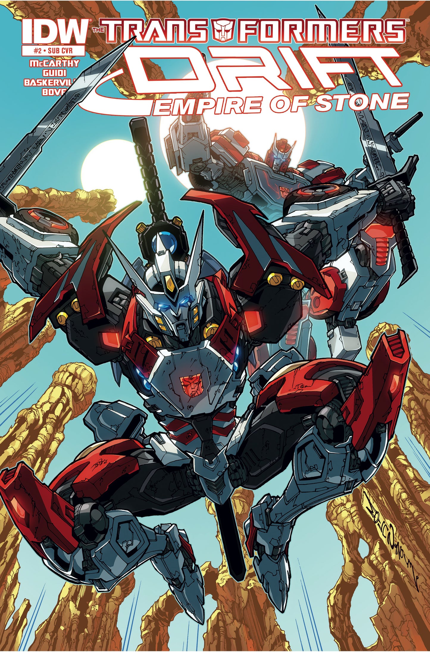 Transformers Drift Empire Of Stone #2 B IDW 2014 Alex Miline Subscription Variant