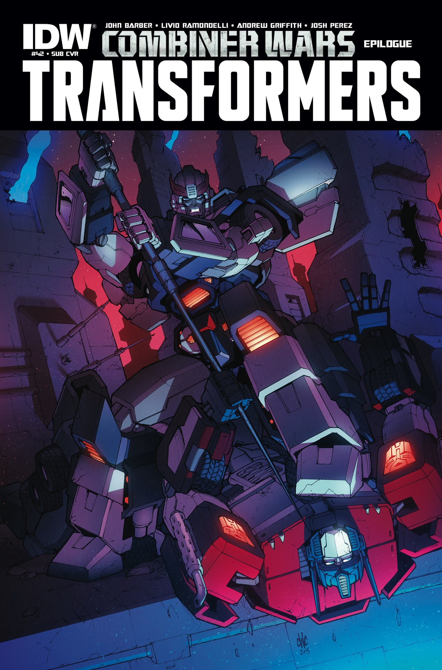 TRANSFORMERS #42 B IDW 2015 Casey Coller Variant Combiner Wars