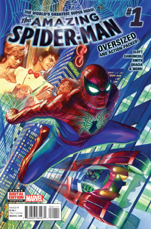 Amazing Spider-Man 1 A Marvel 2015 NM- 9.2 Alex Ross Dan Slott