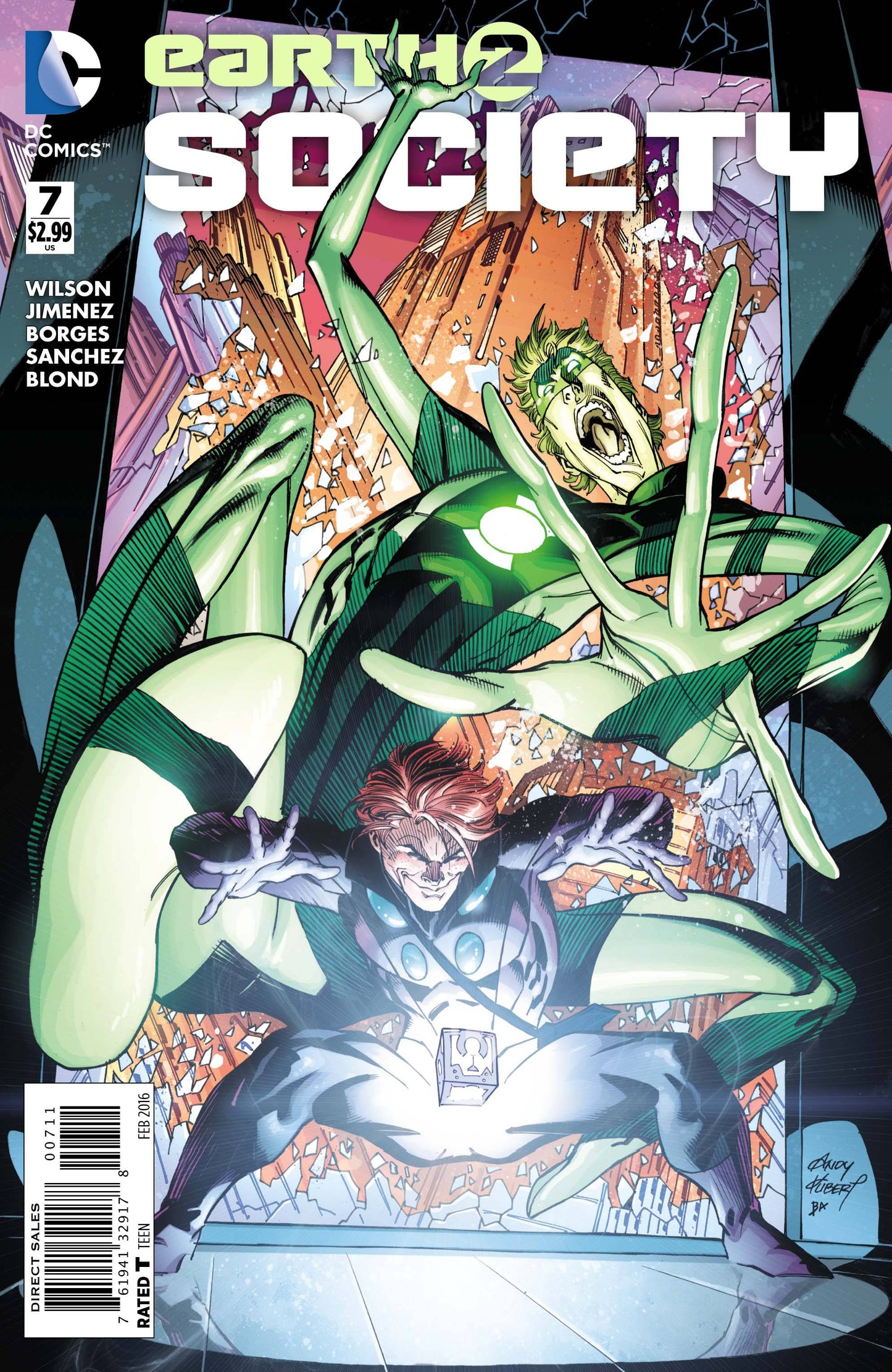 Earth 2 Society #7 DC 2015 Andy Kubert Daniel Wilson Green Lantern