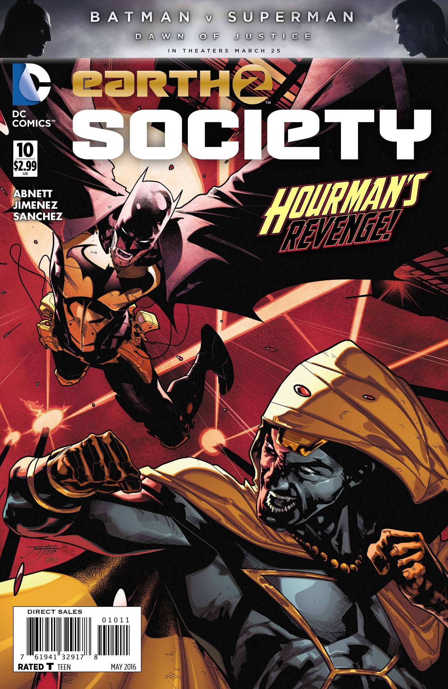 Earth 2 Society #10 DC 2016 Jorge Jimenez Dan Abnett Batman Hourman